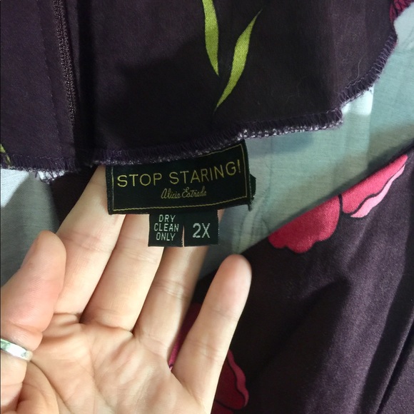 Mod cloth Stop Staring Pin up floral wiggle dress - Picture 5 of 5